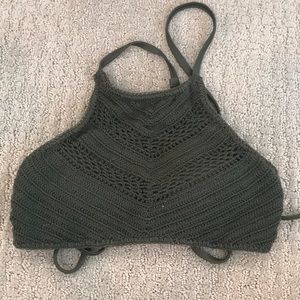 Green bathing suite top